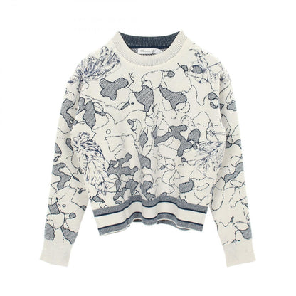 Dior Knit Toile de Jouy Embroidered Wool Sweater