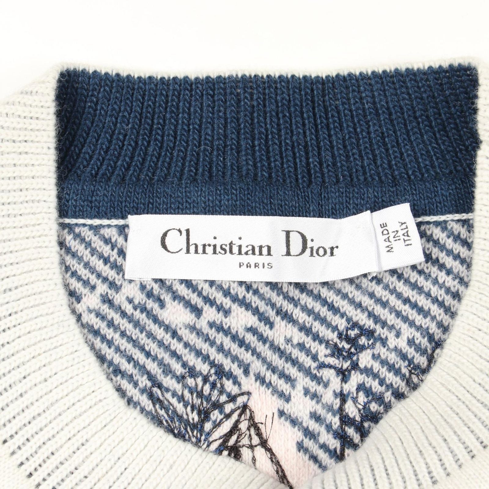 Dior Knit Toile de Jouy Embroidered Wool Sweater — view 3