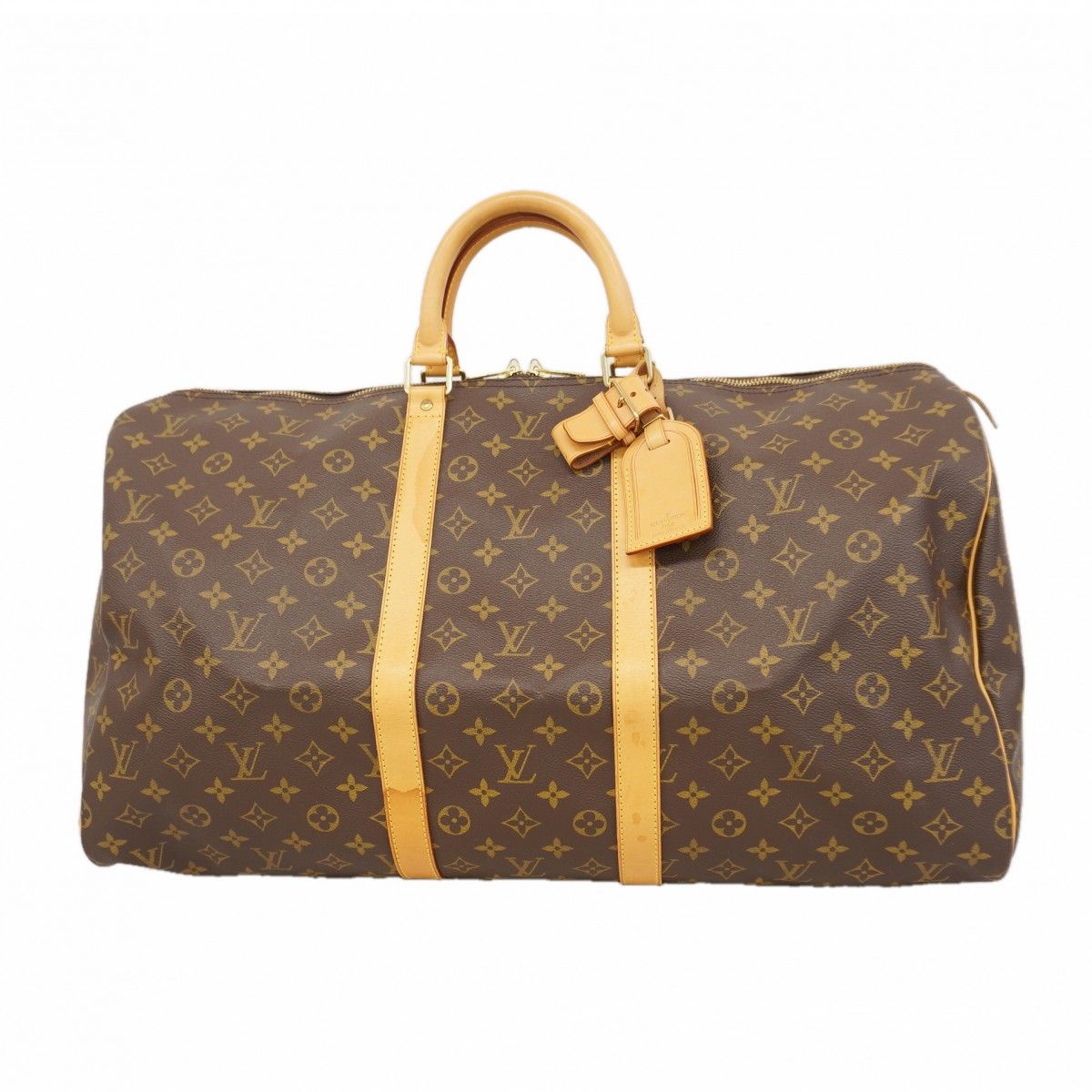 Louis Vuitton Boston Bag Monogram Keepall 55 Brown