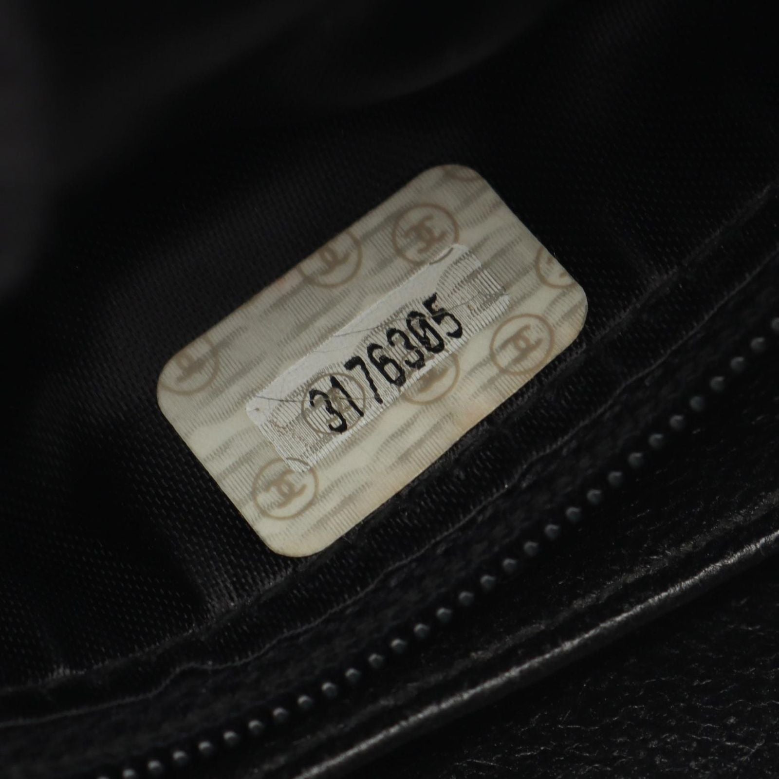 Chanel Shoulder Bag Triple CC Logo Tassel Black Lambskin Coco Fringe Mini Chain — view 5