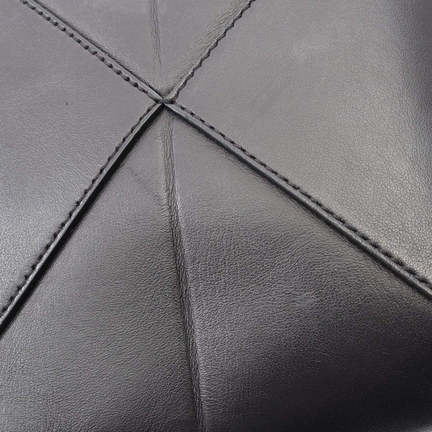 Loewe Handbag Puzzle Fold Mini 2-Way Black Leather Tote — view 6