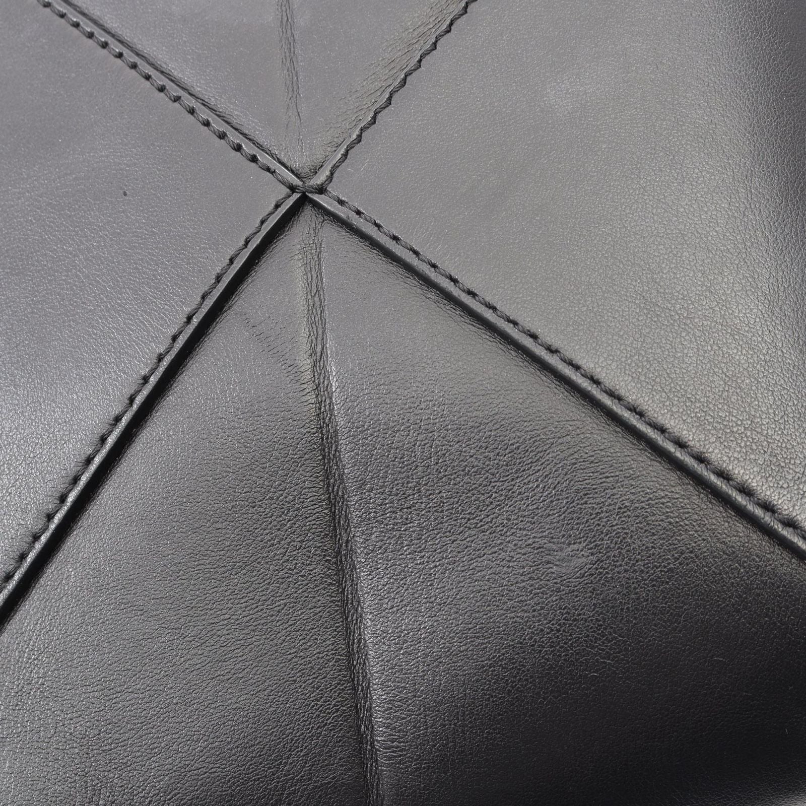 Loewe Handbag Puzzle Fold Mini 2-Way Black Leather Tote — view 6
