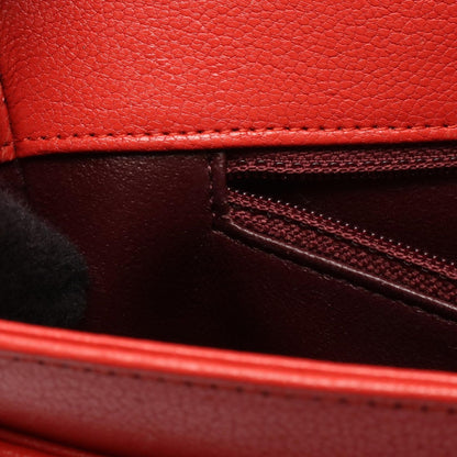 Chanel Shoulder Bag Mademoiselle Red Leather Chain — view 6