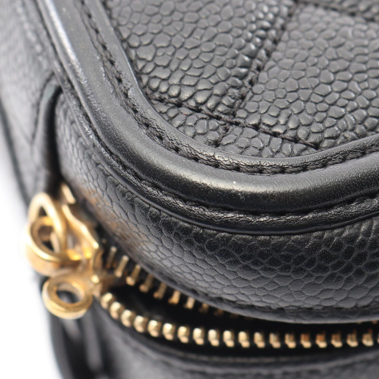 Chanel Shoulder Bag CC Filigree Quilted Vanity 2-Way Black Caviar Leather CC — view 8