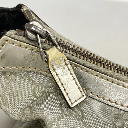 Gucci Shoulder Bag GG Canvas Gray Silver — view 7