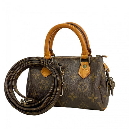Louis Vuitton Handbag Monogram Mini Speedy Brown 2-Way Bag
