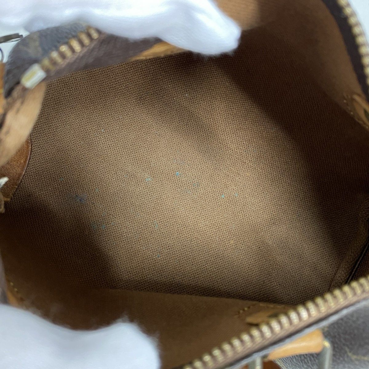 Louis Vuitton Handbag Monogram Mini Speedy Brown 2-Way Bag — view 4