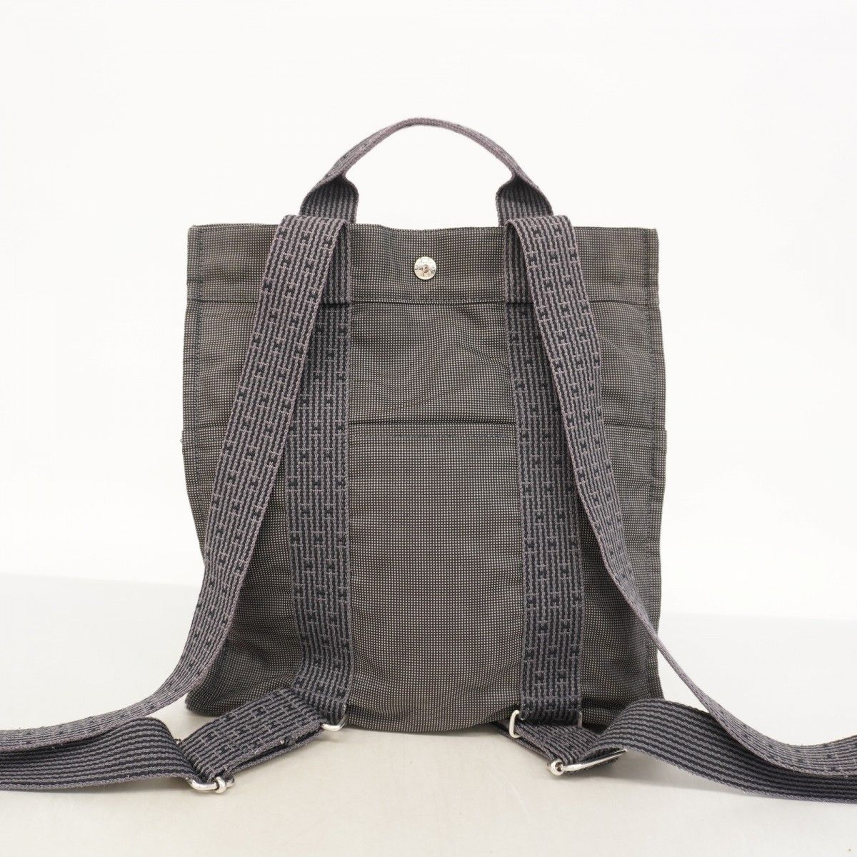 Hermes Backpack Her Line a Dos Canvas Gray Silver — view 9