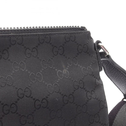 Gucci Shoulder Bag GG Pattern Black Nylon Leather — view 6