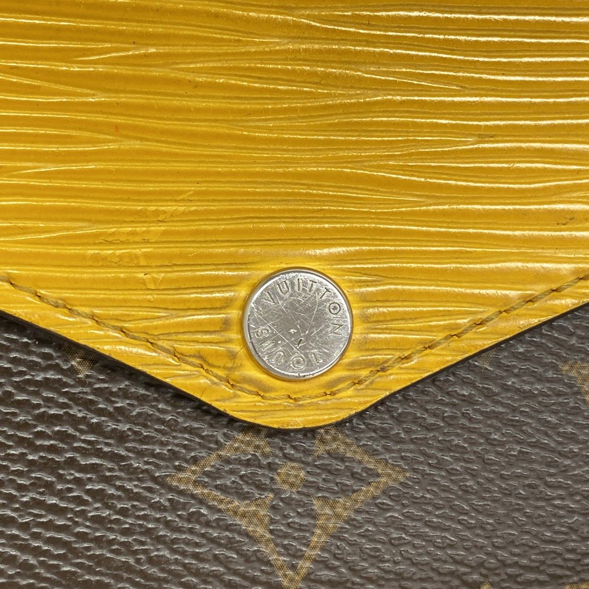 Louis Vuitton Trifold Wallet Monogram Epi Portefeuille Marie Louron Brown Citron — view 9