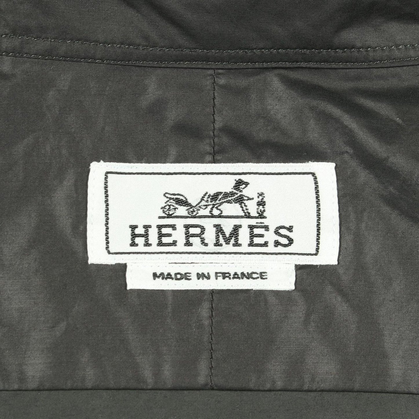 Hermes Series Button Zip Up Shirt Nylon Jacket — view 3
