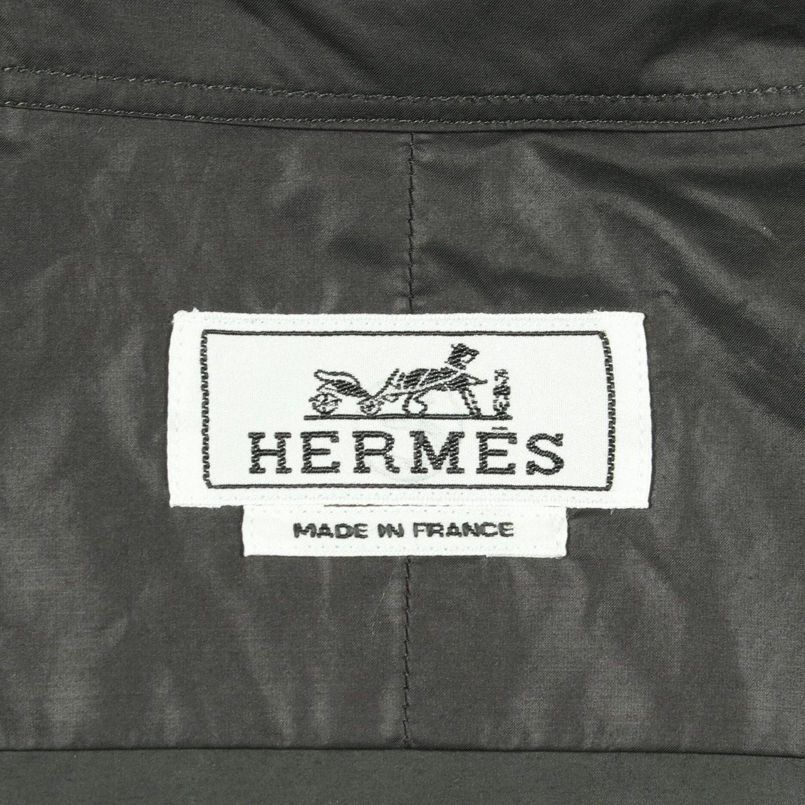 Hermes Series Button Zip Up Shirt Nylon Jacket — view 3