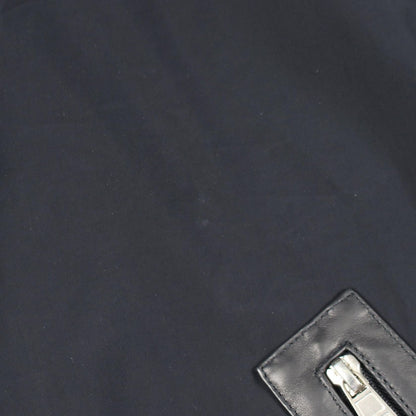 Hermes Series Button Zip Up Nylon Lambskin Jacket — view 7