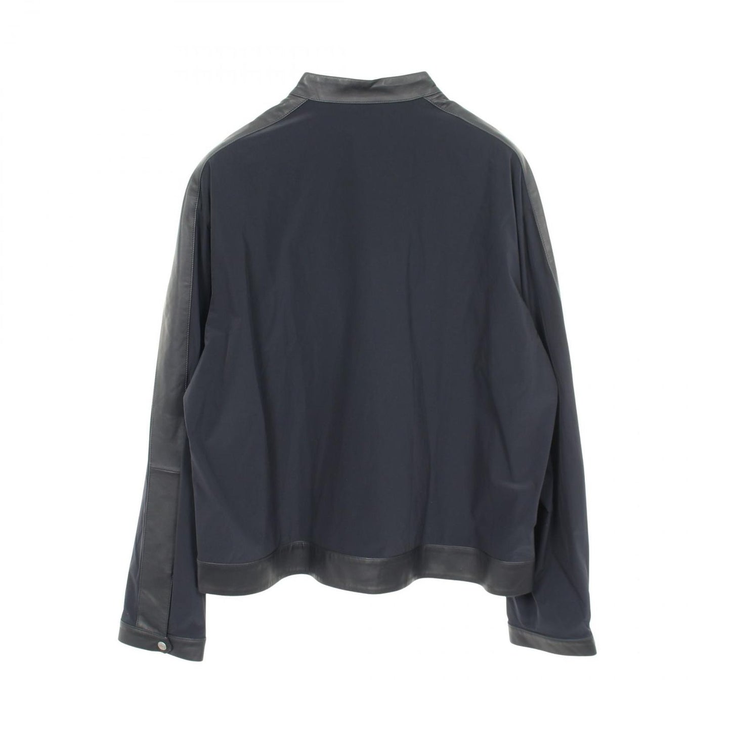 Hermes Series Button Zip Up Nylon Lambskin Jacket — view 2