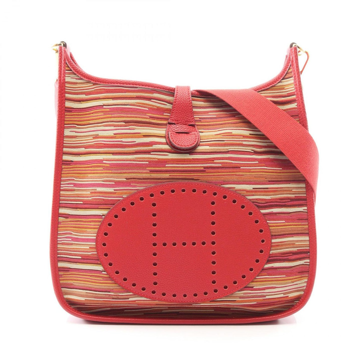 Hermes Shoulder Bag Evelyne 1 Anne PM Rouge Vif Leather