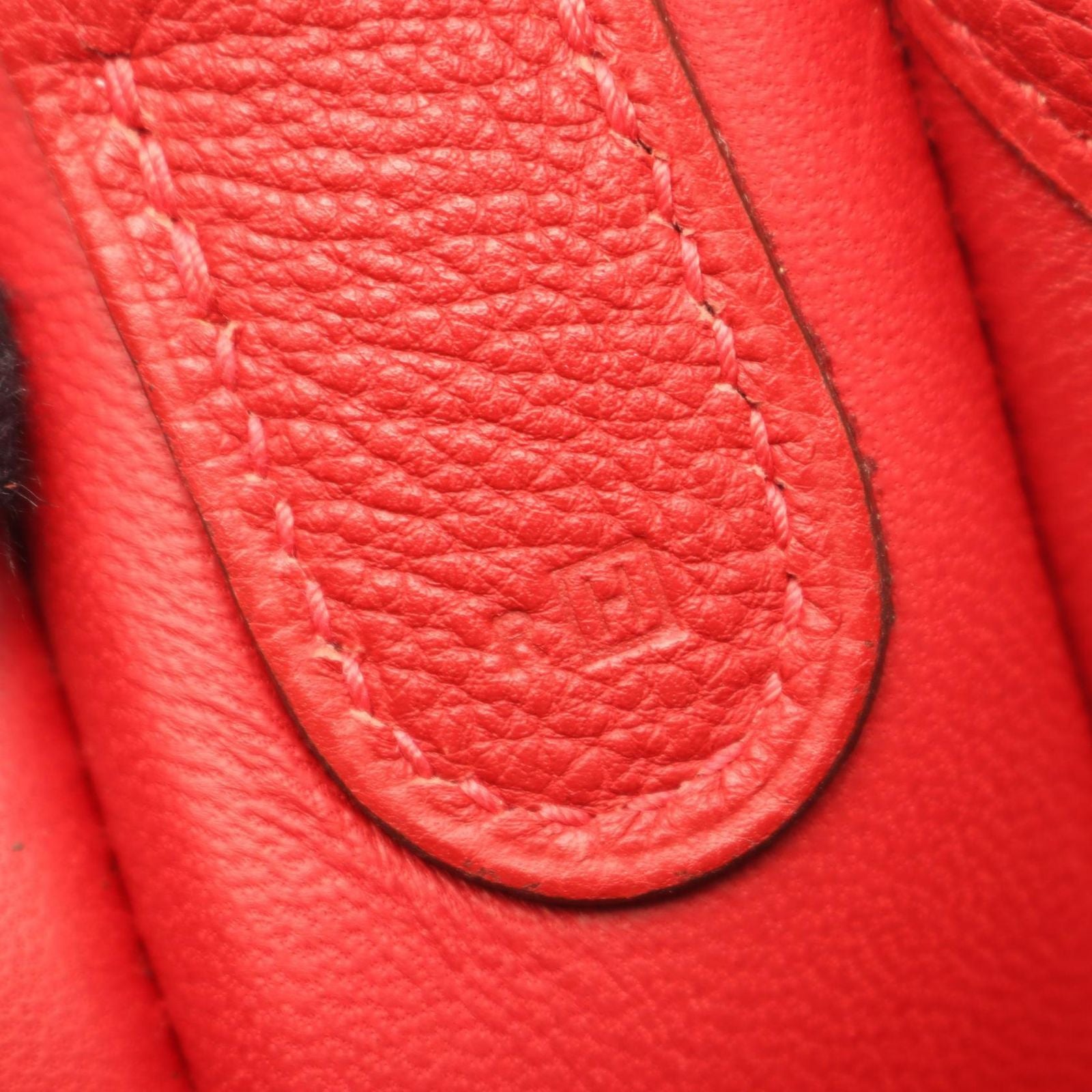 Hermes Shoulder Bag Evelyne 1 Anne PM Rouge Vif Leather — view 5