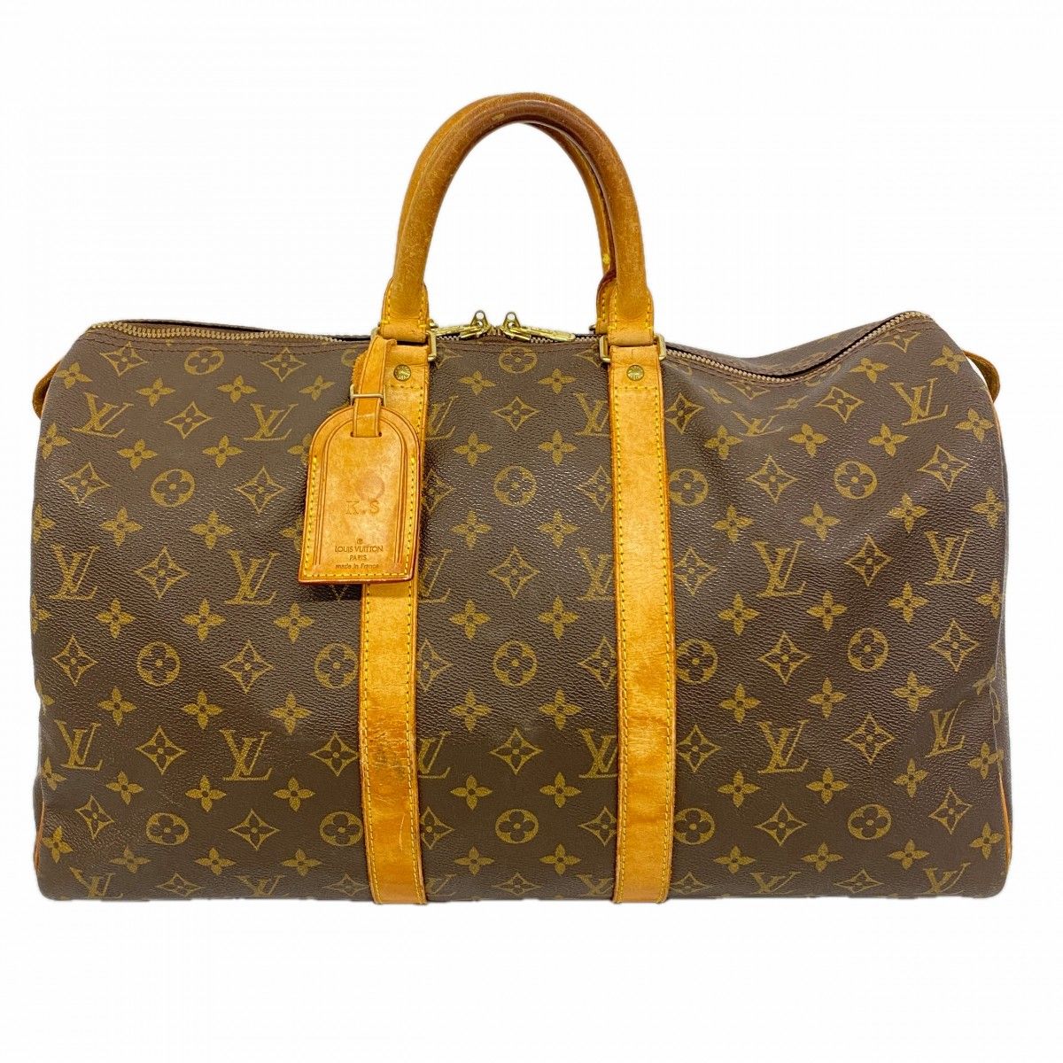 Louis Vuitton Boston Bag Monogram Keepall 45 Brown