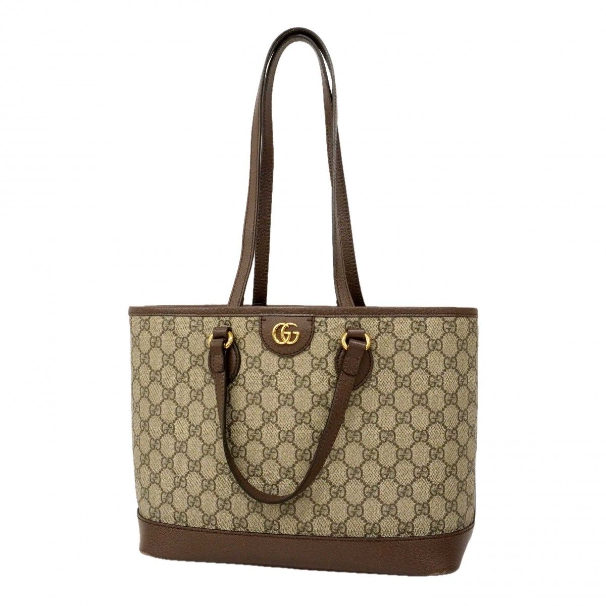 Gucci Tote GG Marmont Supreme Brown Gold 2-Way