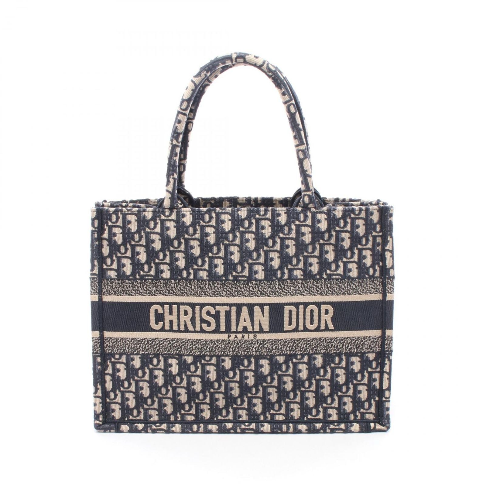 Dior Tote Book Navy Canvas