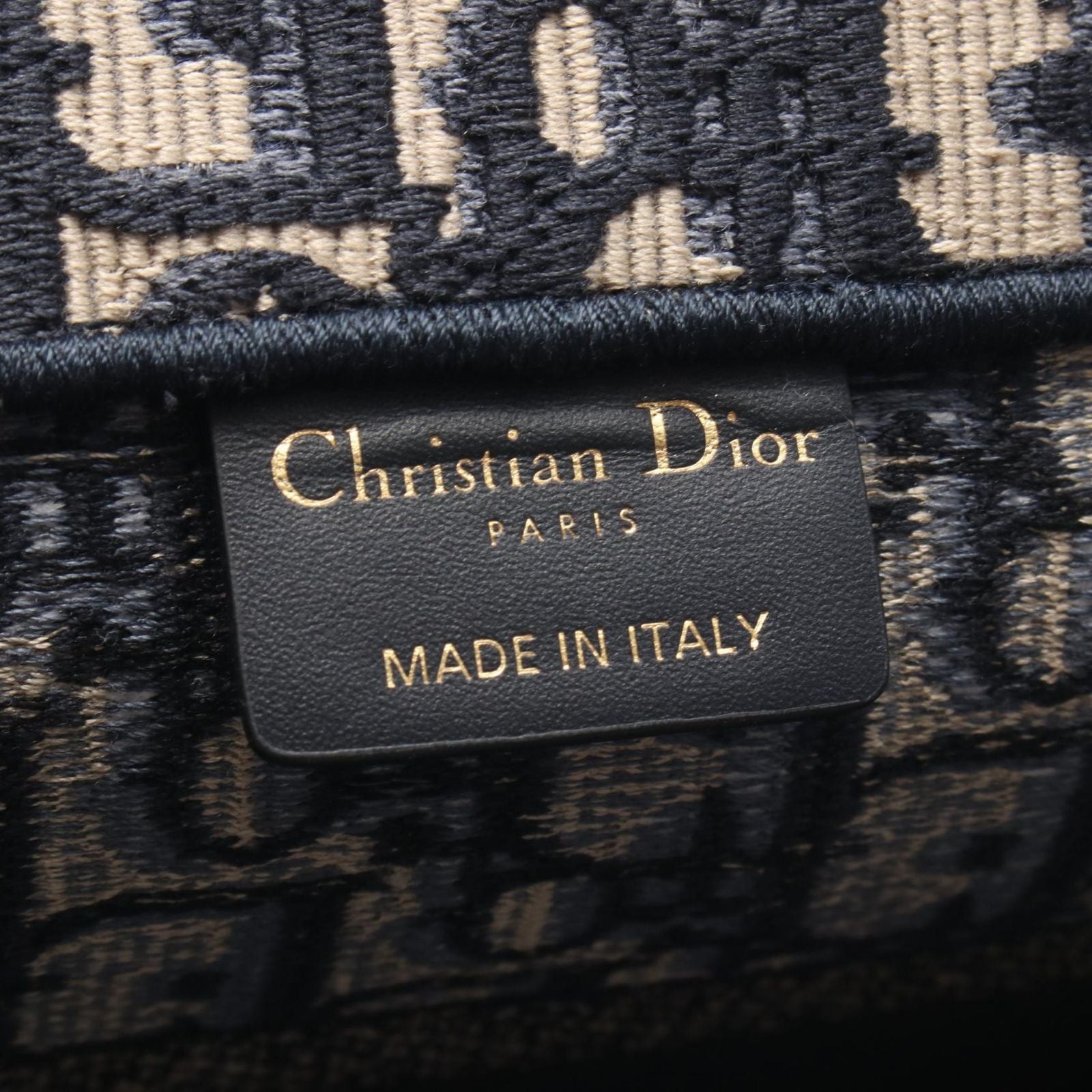 Dior Tote Book Navy Canvas — view 4