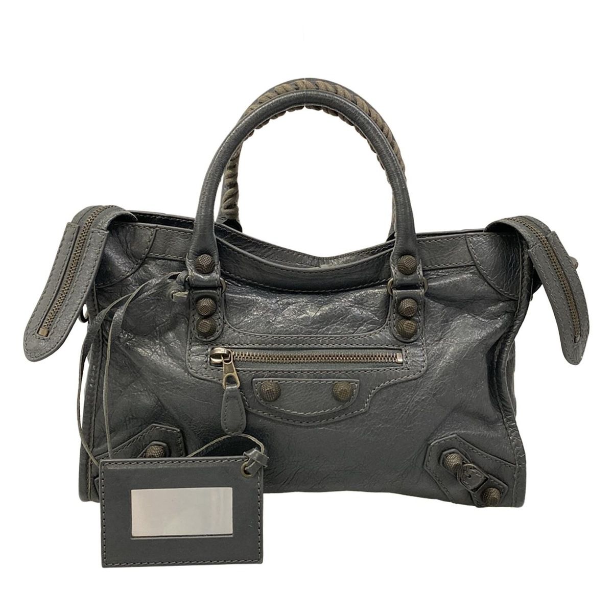 Balenciaga Handbag Giant 12 City Dark Gray Leather