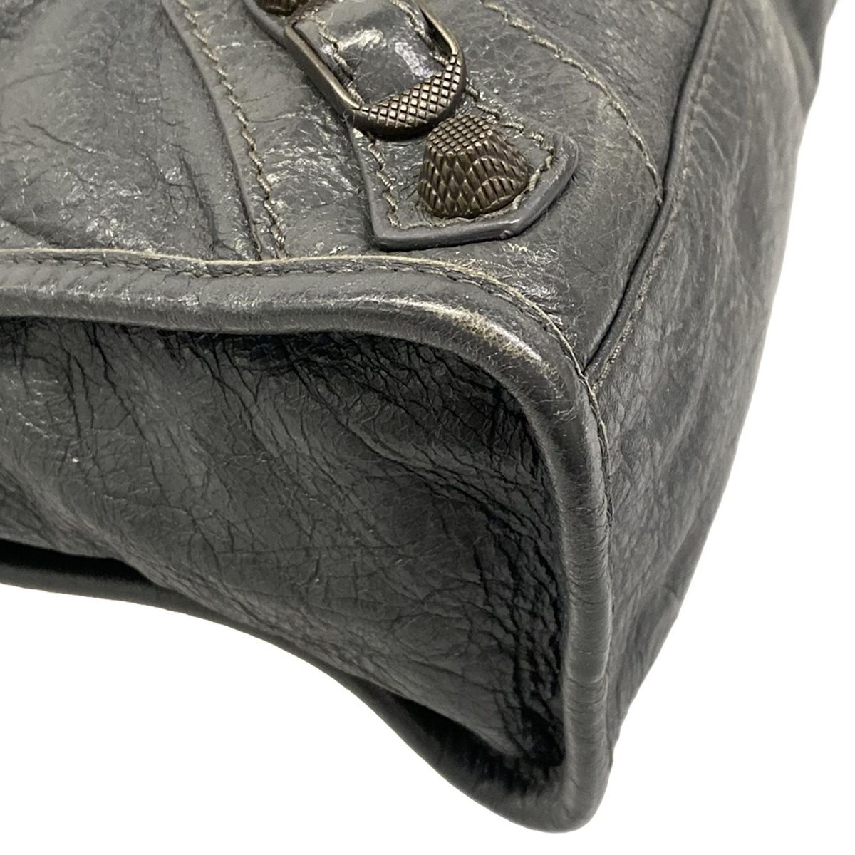 Balenciaga Handbag Giant 12 City Dark Gray Leather — view 6
