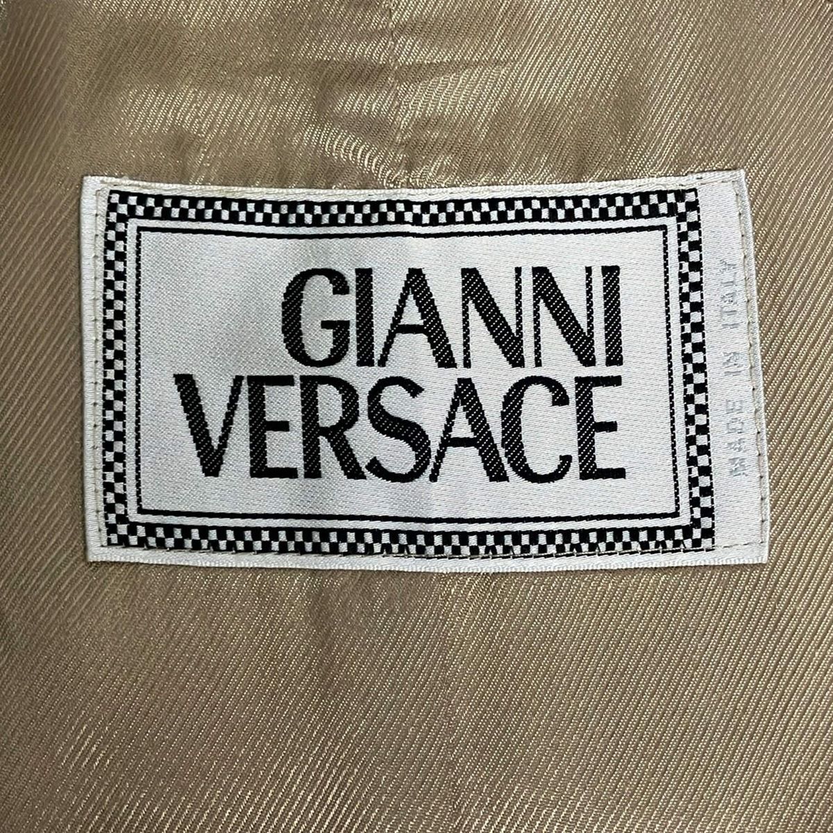 Versace Gianni Trench Coat 48 M Beige Long Sleeve Spring Autumn — view 3