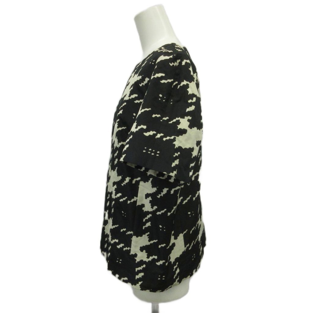 Max Mara Weekend Line Set Top Skirt 42 Black White Short Sleeve Knee Length RN — view 3