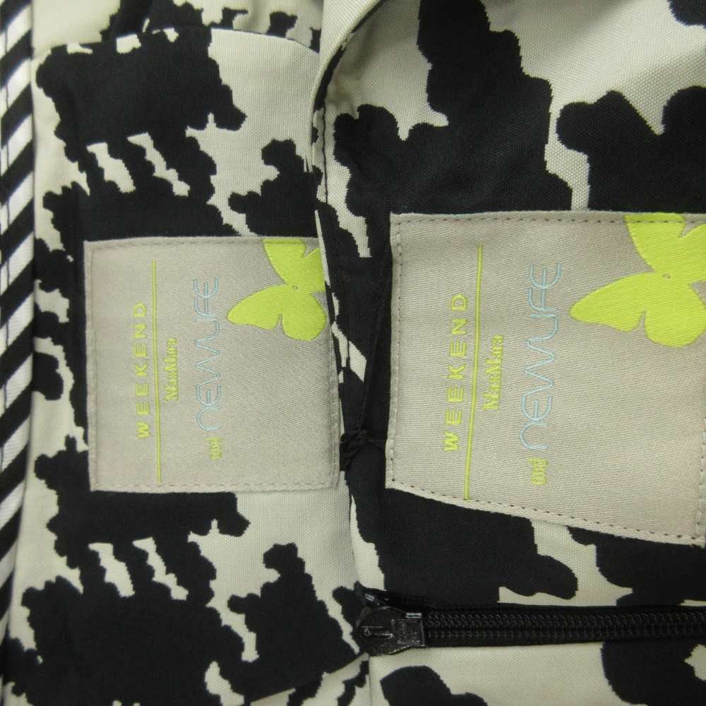 Max Mara Weekend Line Set Top Skirt 42 Black White Short Sleeve Knee Length RN — view 7