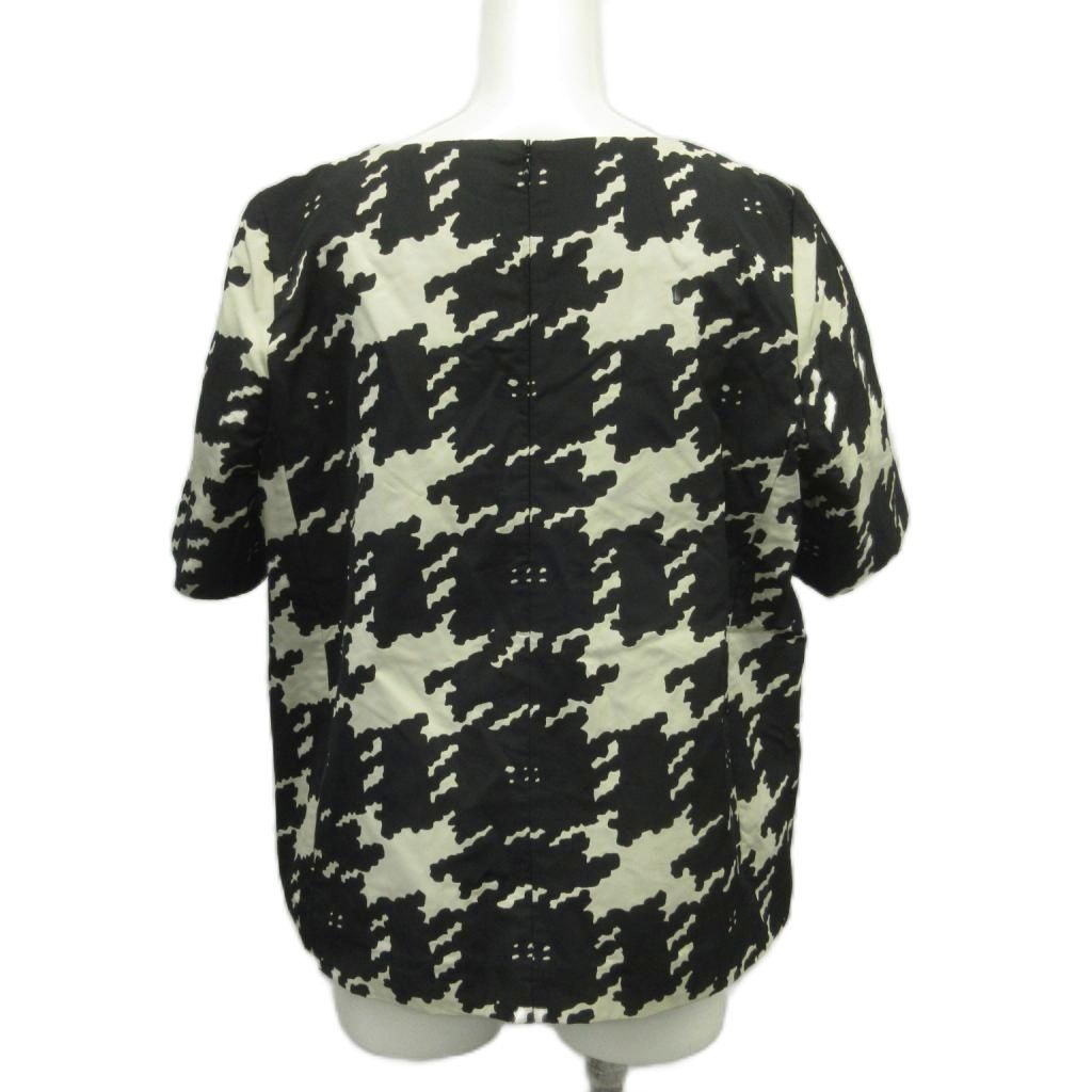 Max Mara Weekend Line Set Top Skirt 42 Black White Short Sleeve Knee Length RN — view 4