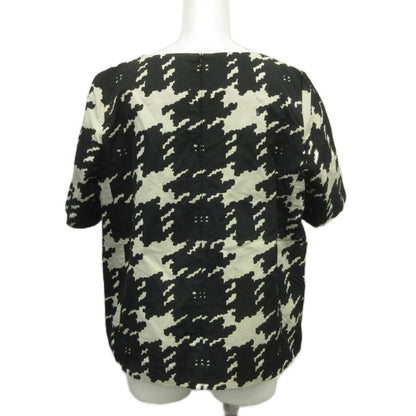 Max Mara Weekend Line Set Top Skirt 42 Black White Short Sleeve Knee Length RN — view 4