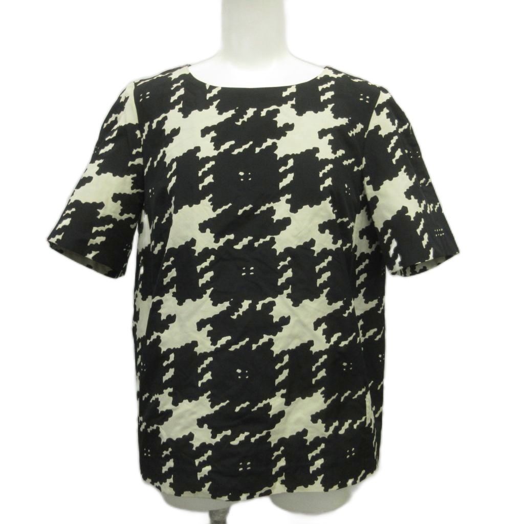 Max Mara Weekend Line Set Top Skirt 42 Black White Short Sleeve Knee Length RN — view 2