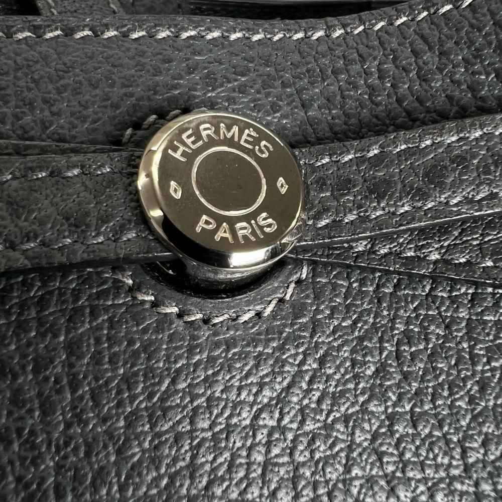 Hermes Handbag Cabana Tote Taurillon Gray Silver — view 8