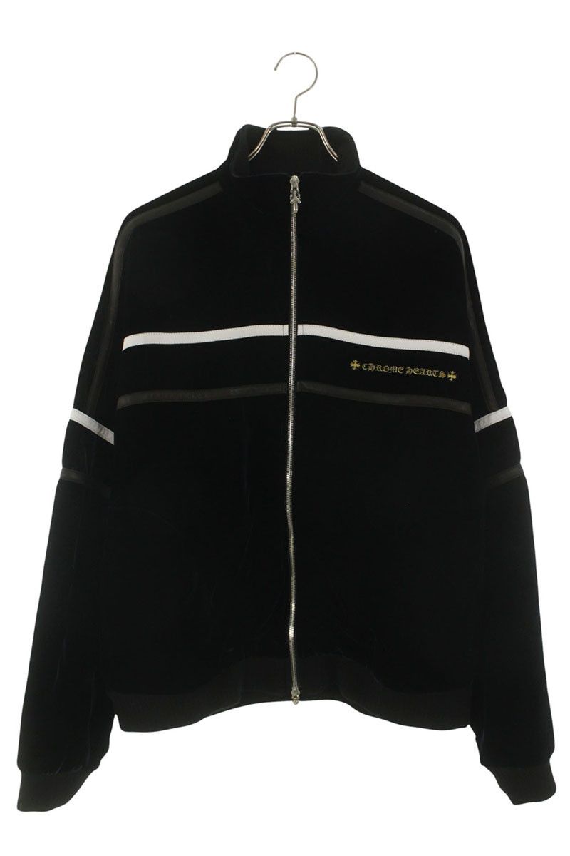 Chrome Hearts Velvet Tracksuit Jacket Logo Embroidered Velour Track Zip