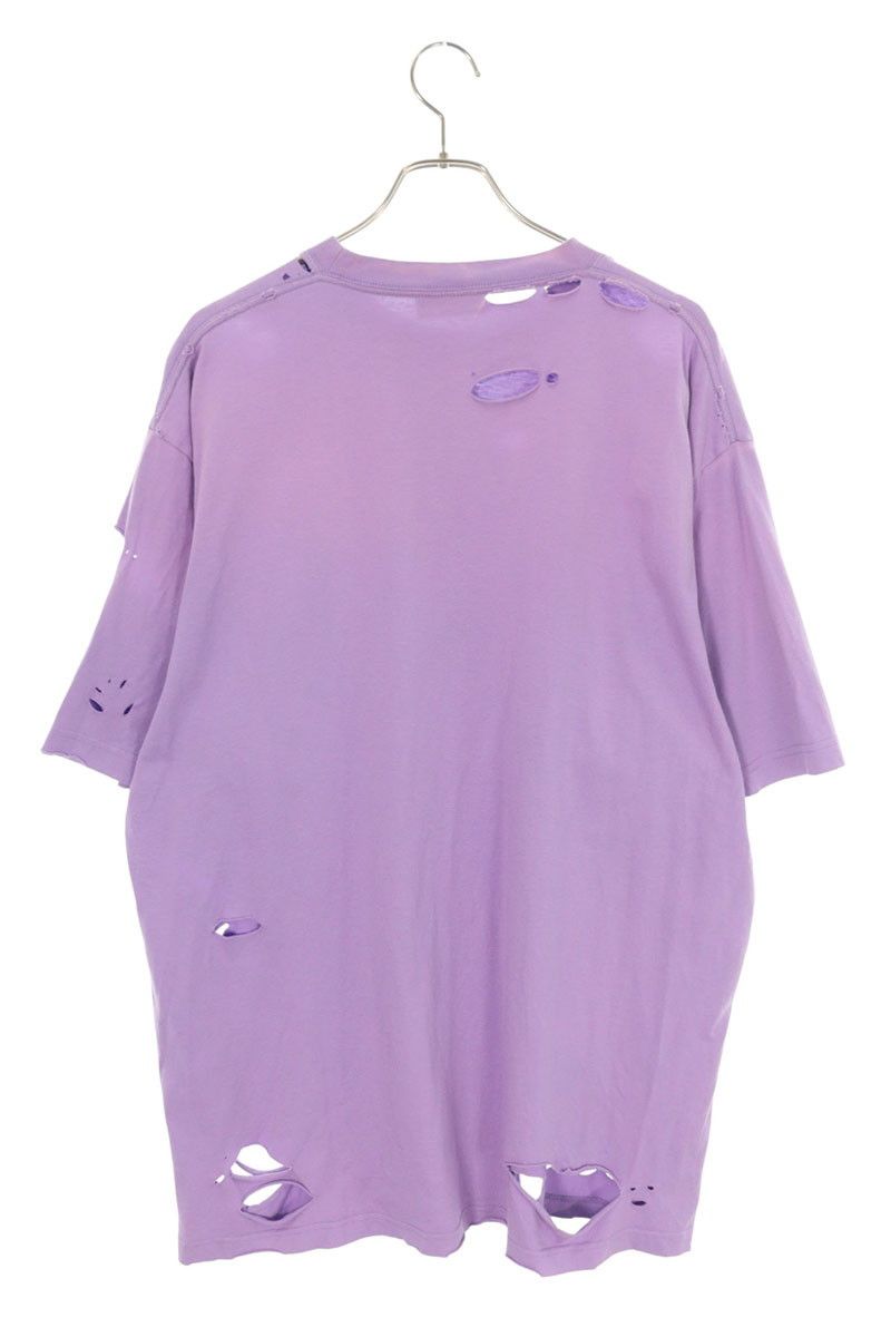 Balenciaga Destroyed Logo Print T-Shirt Xxs