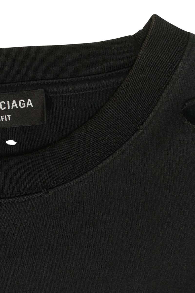 Balenciaga Destroyed Logo Print T-Shirt — view 3