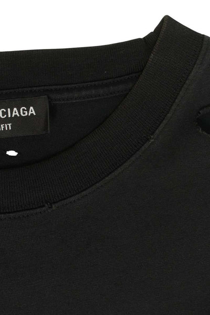 Balenciaga Destroyed Logo Print T-Shirt — view 3