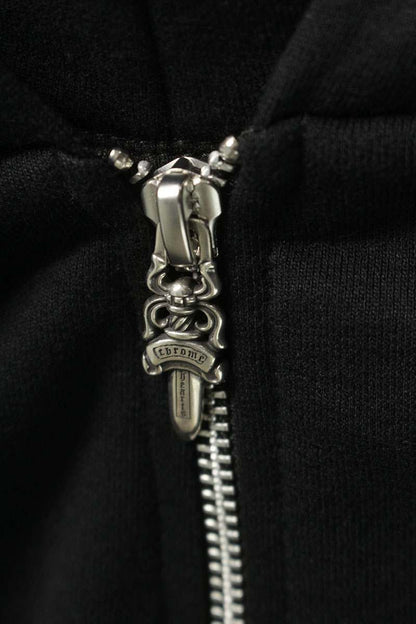 Chrome Hearts Sweatshirt HD Zip Sleeve Logo Print Zip Up Hoodie XL — view 3