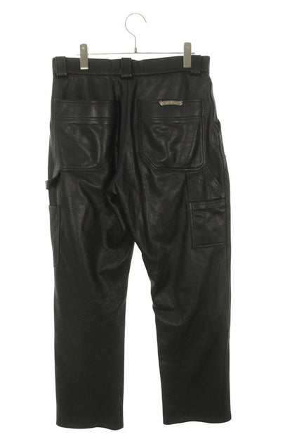 Chrome Hearts Carpenter Lthr Double Knee Leather Long Pants — view 2