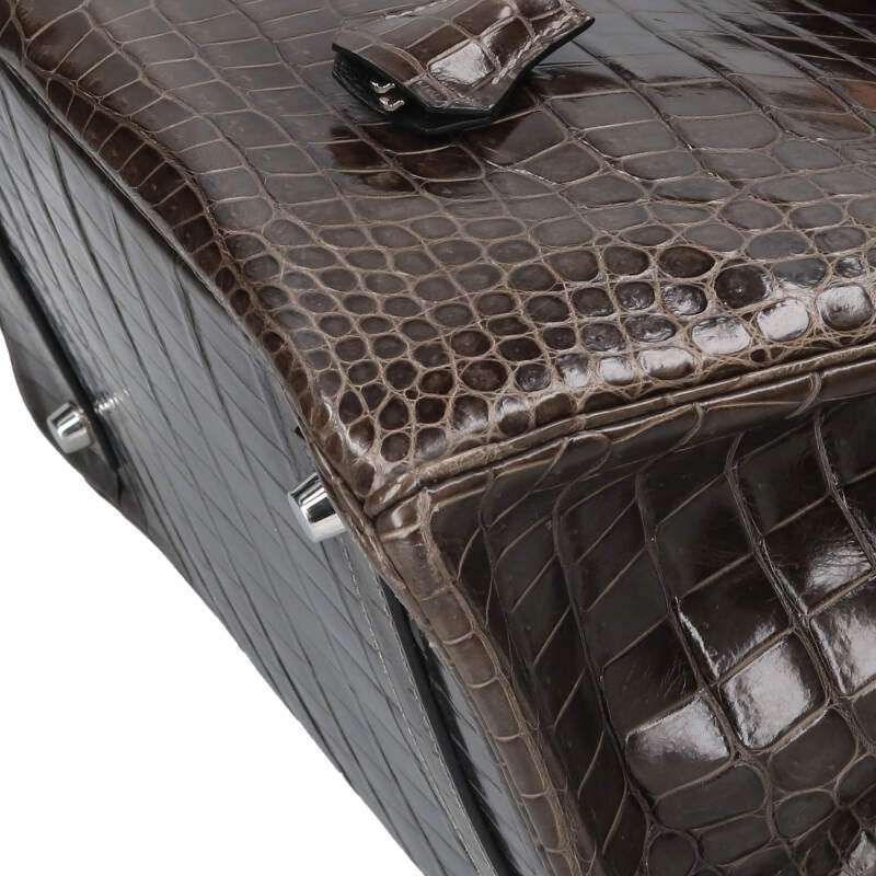 Hermes Birkin 35 Porosas Graphite Gray Leather Handbag 35 — view 3