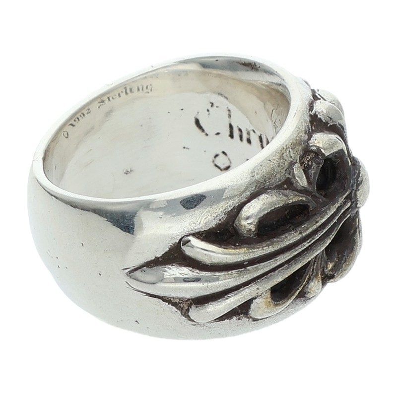 Chrome Hearts Flrl Crs Floral Cross Silver Ring — view 4