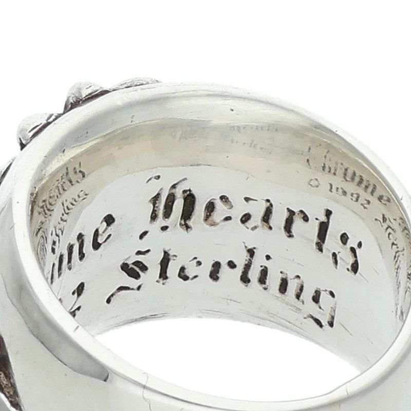 Chrome Hearts Flrl Crs Floral Cross Silver Ring — view 3
