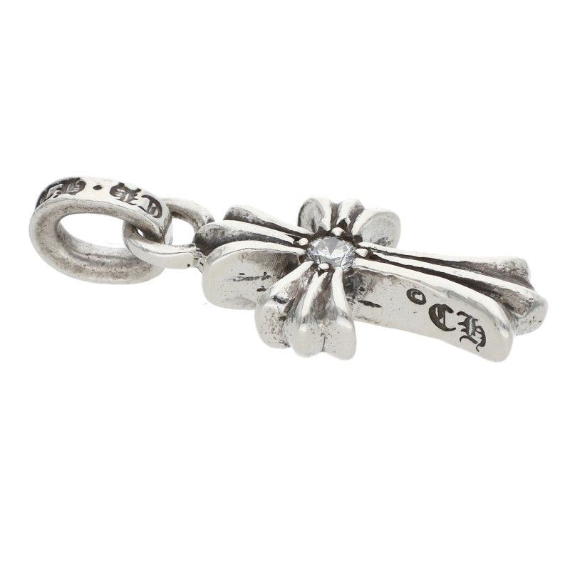 Chrome Hearts Crs Baby Fat Dmnd Fat 1 Diamond on Both Sides Charm Silver — view 2