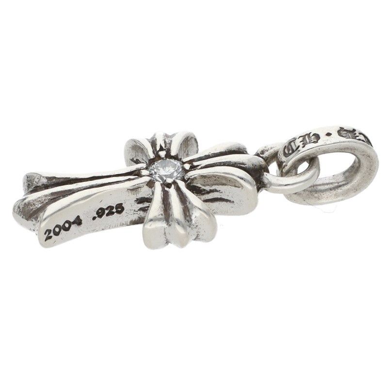 Chrome Hearts Crs Baby Fat Dmnd Fat 1 Diamond on Both Sides Charm Silver — view 3