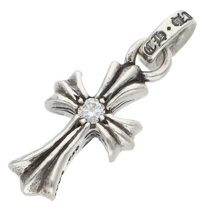 Chrome Hearts Crs Baby Fat Dmnd Fat 1 Diamond on Both Sides Charm Silver