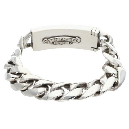 Chrome Hearts ID Floral Crs Cross ID Classic Silver Bracelet