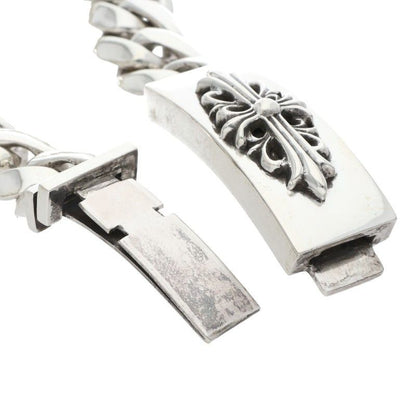 Chrome Hearts ID Floral Crs Cross ID Classic Silver Bracelet — view 3