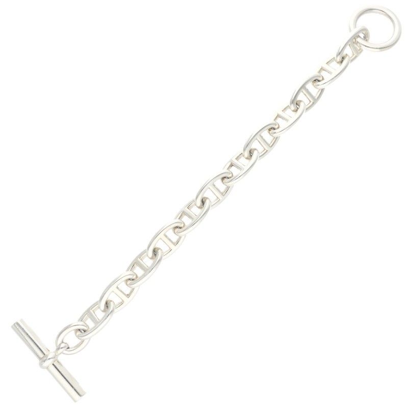 Hermes Chaine D'ancre TGM Silver Bracelet