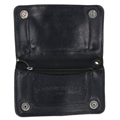 Chrome Hearts Floral Button Leather Wallet with Cross Patch — view 2