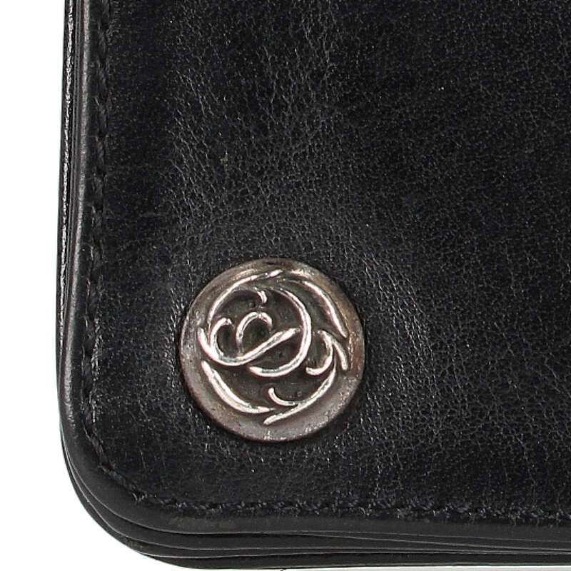 Chrome Hearts Floral Button Leather Wallet with Cross Patch — view 4